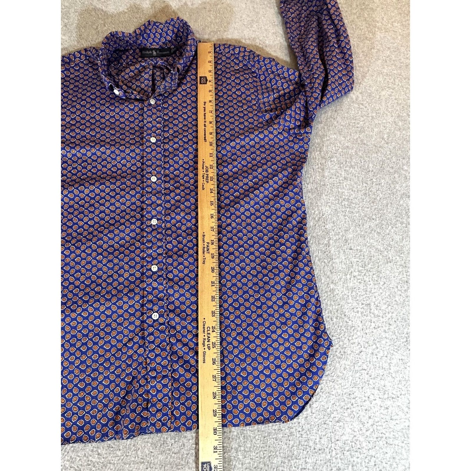 Ralph Lauren Ralph Lauren Shirt Mens XL Blue Floral Print AOP Button Long Sleeve Cotton Polo Size US XL / EU 56 / 4 - 4 Thumbnail
