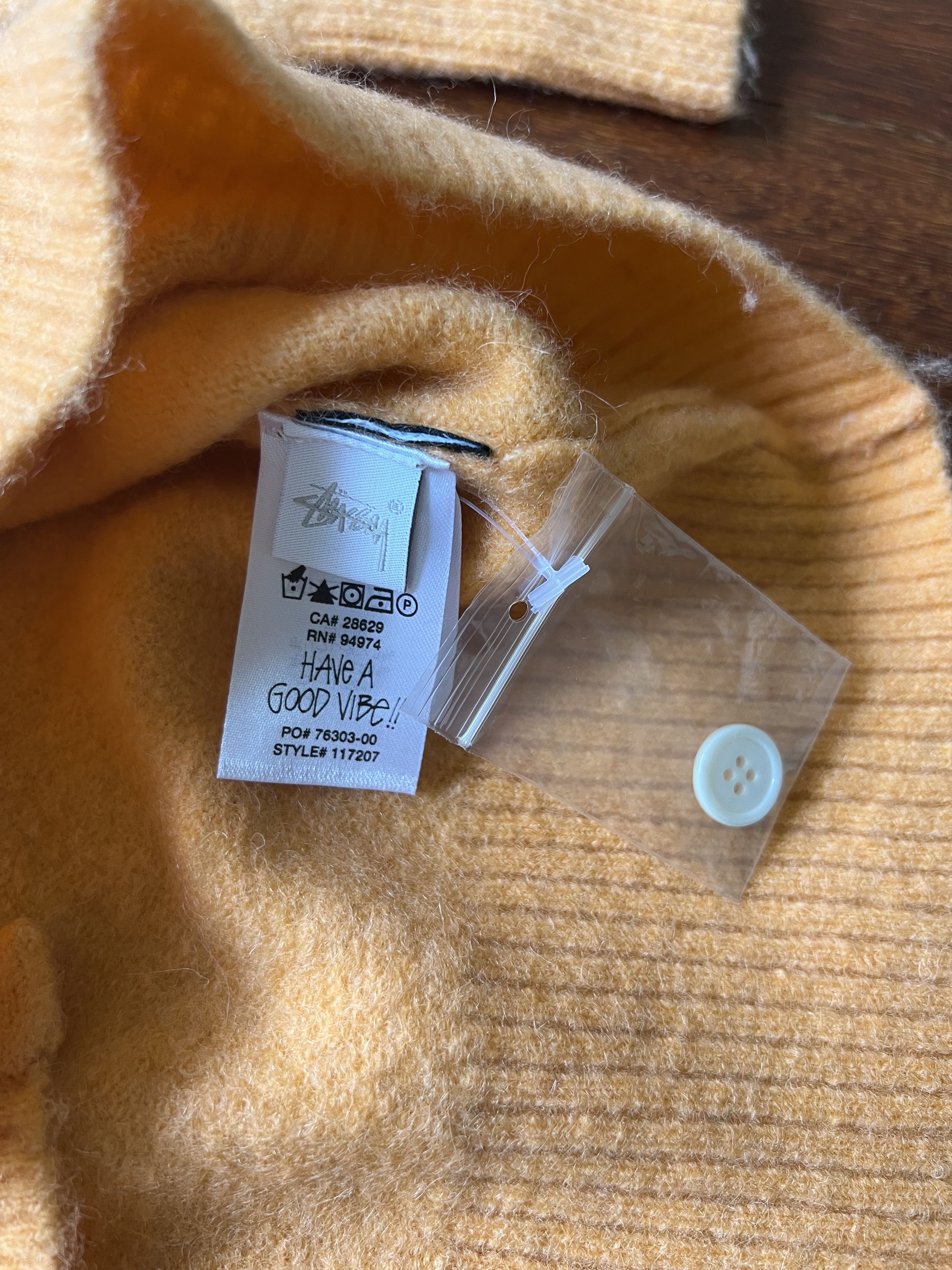 Stussy 💚 Stussy Brushed Cardigan Peach Large NEW Size US L / EU 52-54 / 3 - 9 Thumbnail