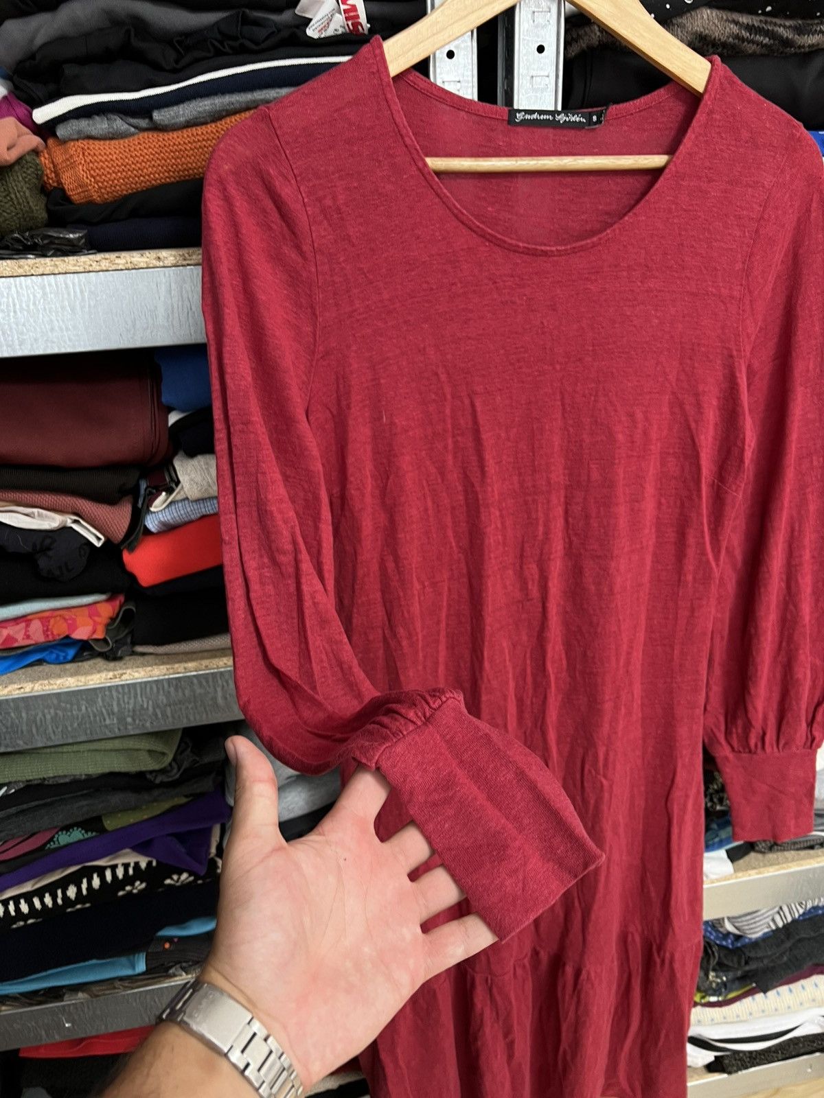 Gudrun Sjoden Gudrun Sjoden Linen Knit Maxi Dress Long Sleeve Tunic Top S Size S / US 4 / IT 40 - 3 Thumbnail