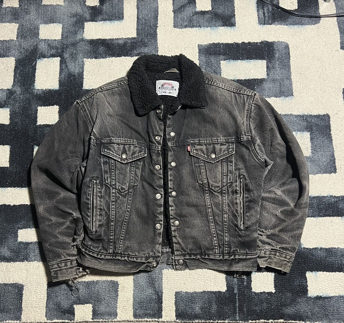 Levi's Vintage Clothing Vintage Levi’s jacket denim Sherpa outerwear grunge Size US S / EU 44-46 / 1 - 1 Thumbnail