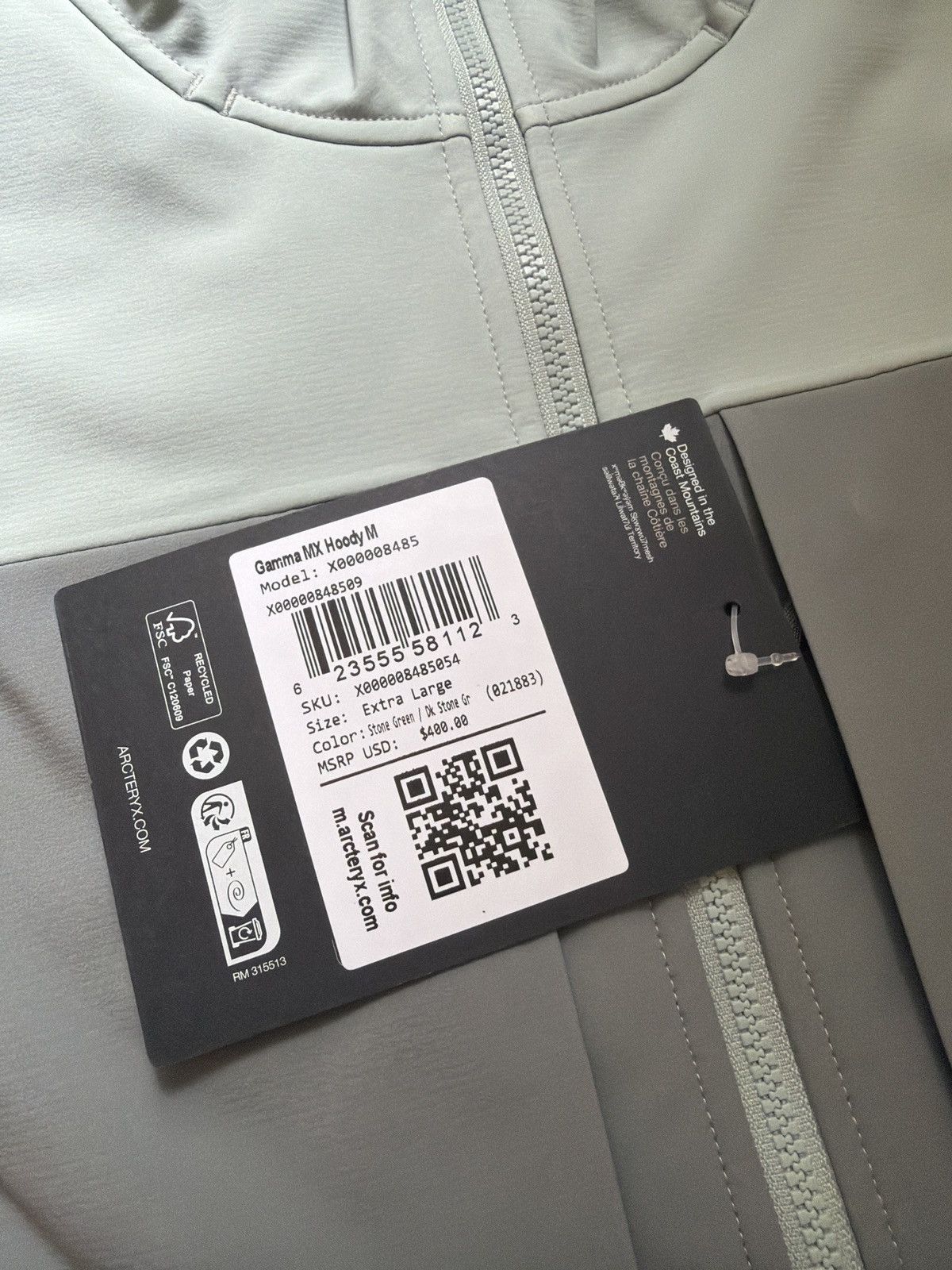 Arc'teryx Arc’teryx Gamma MX Hoody Stone Green Size US XL / EU 56 / 4 - 14 Thumbnail
