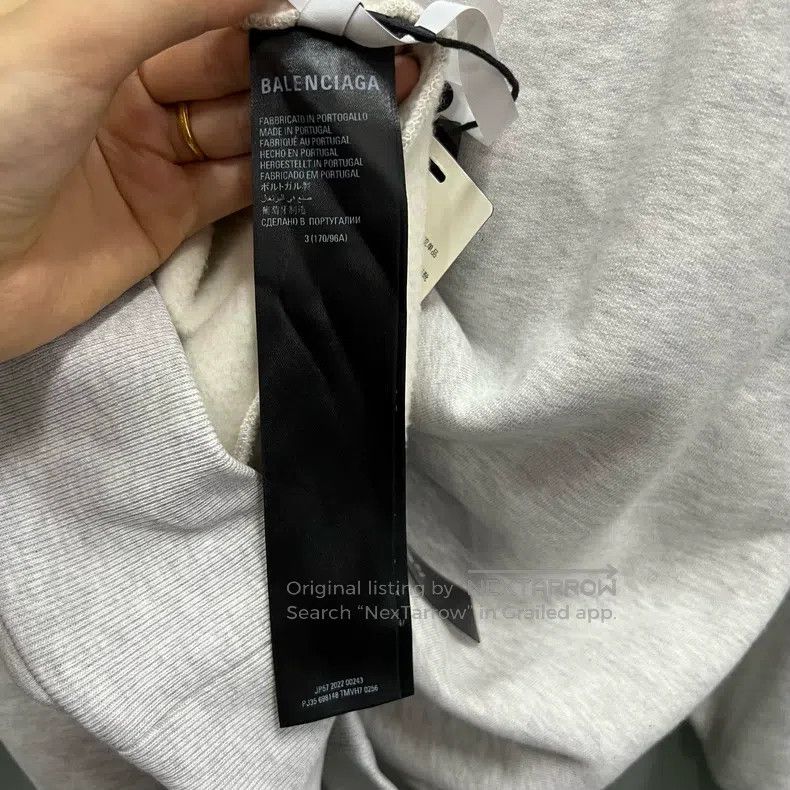 Balenciaga Balenciaga Grey Printed Logo Zip-Up Hoodie Size US L / EU 52-54 / 3 - 4 Thumbnail