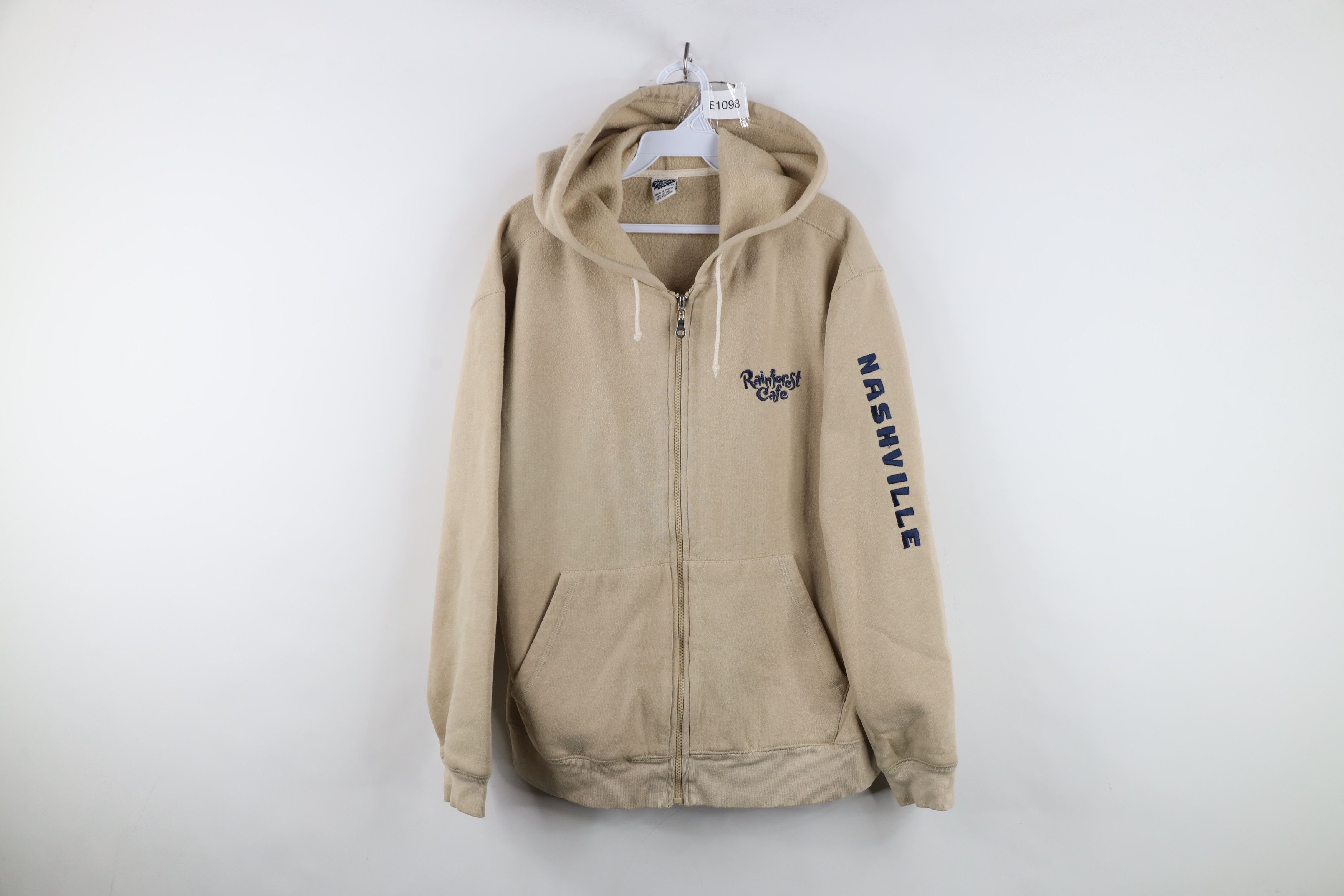 Vintage Vintage Rainforest Cafe Nashville Full Zip Hoodie Beige Size M / US 6-8 / IT 42-44 - 1 Thumbnail