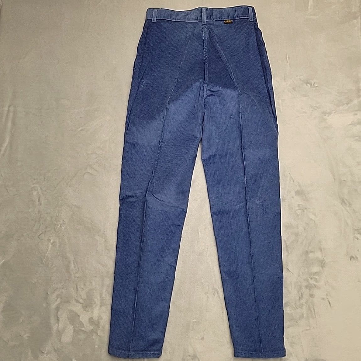 Vintage VINTAGE CHIC PANTS Womens 14 Blue Corduroy Pleated High Rise 70s Retro Casual Size 36" / US 14 / IT 50 - 5 Thumbnail