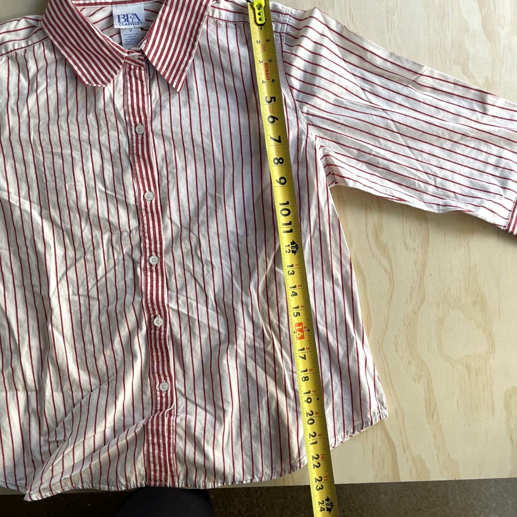 Vintage VINTAGE BFA Classics Dress Shirt Womens M White Striped Long Sleeve Button-Up Shirt Women Mens cât Size M / US 6-8 / IT 42-44 - 5 Thumbnail