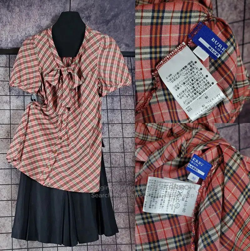 Burberry Summer Orange Cotton Blend Top.
