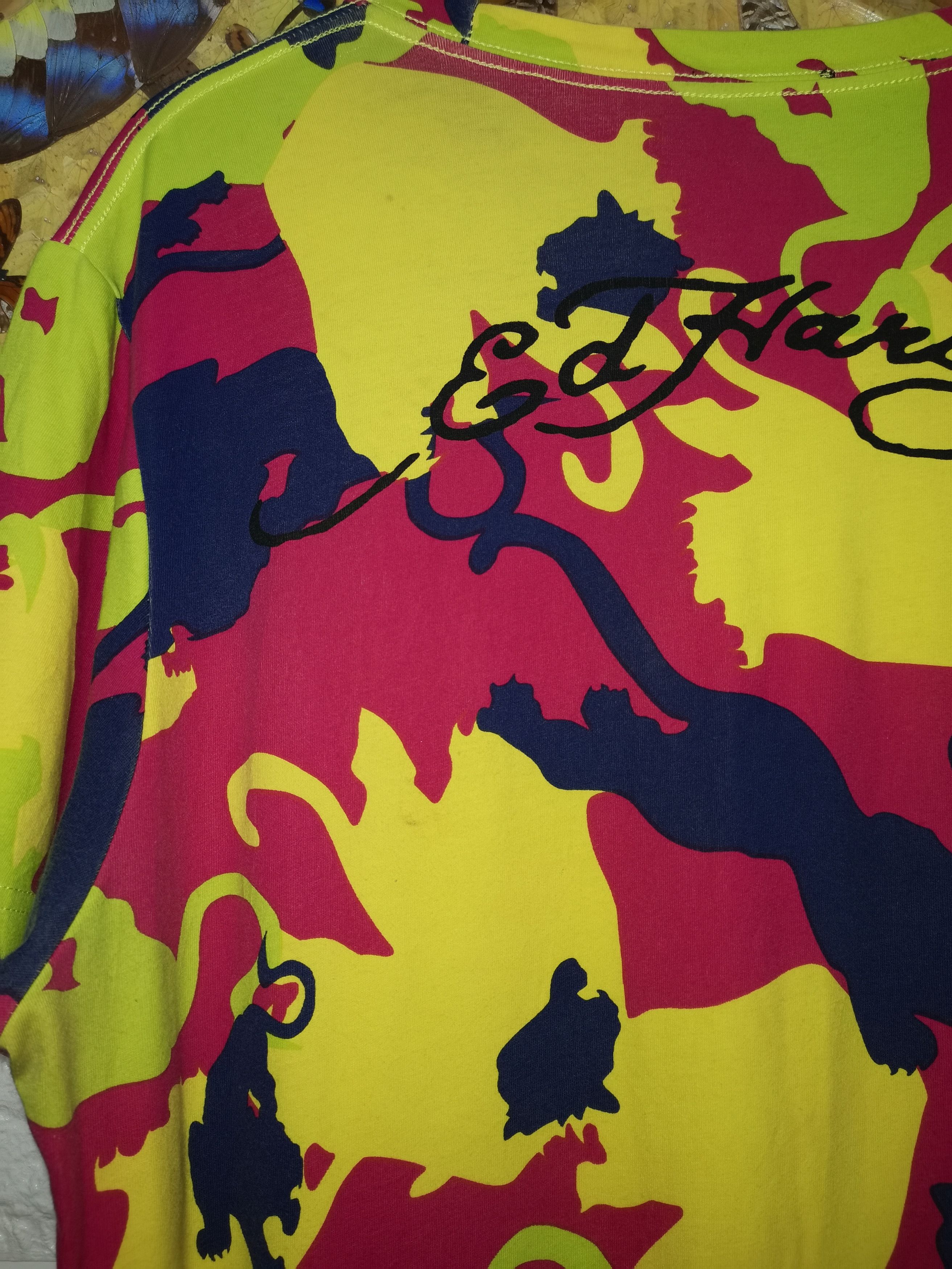Christian Audigier × Ed Hardy Ed hardy shirt rare all over print Design front and back Size US XL / EU 56 / 4 - 14 Thumbnail