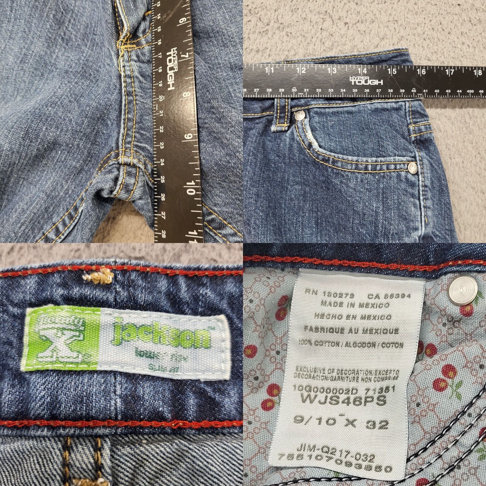 Denime Twenty X Jackson Jeans Women's Size 9/10 X 32 Blue Denim Boot Cut Western Cowboy Southwestern Modern American Rugged Jeans Size 30" / US 8 / IT 44 - 8 Thumbnail