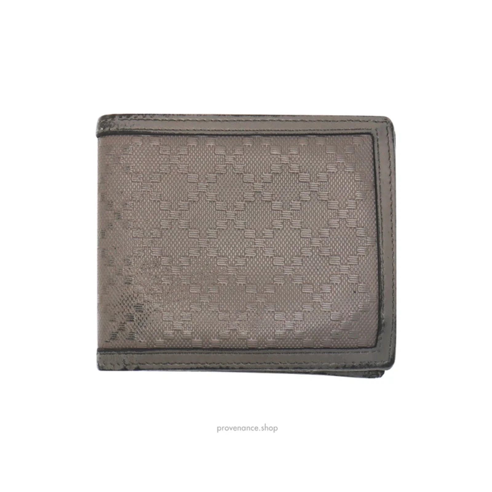 Gucci 🔴 Gucci Bifold Wallet - Grey Diamante Leather Size ONE SIZE - 2 Thumbnail