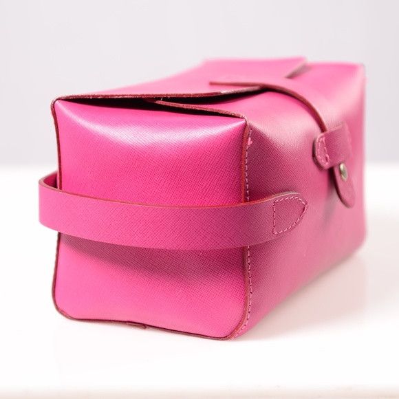 Cavalcanti Italian Satchel Hot Pink