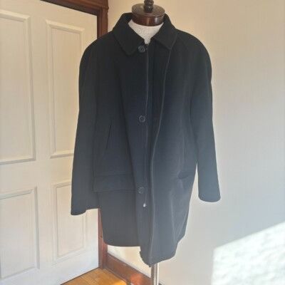 Other Valente Wool Cashmere Overcoat Topcoat Black Plaid Lined Mad Size US XL / EU 56 / 4 - 8 Thumbnail