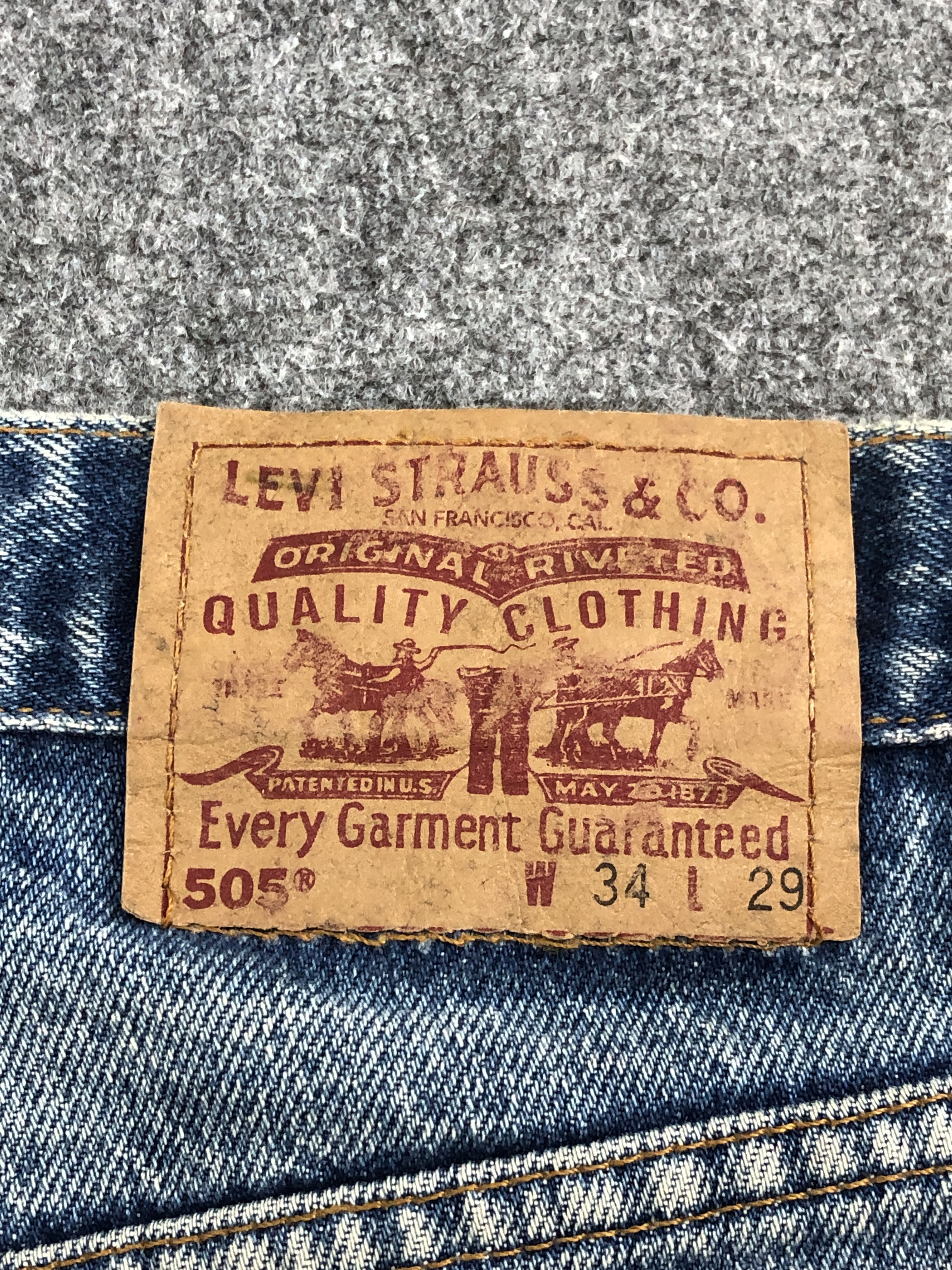 Levi's × Vintage 90s Vintage Levis 505 Faded Blue Jeans DP2526 Size US 33 - 5 Thumbnail
