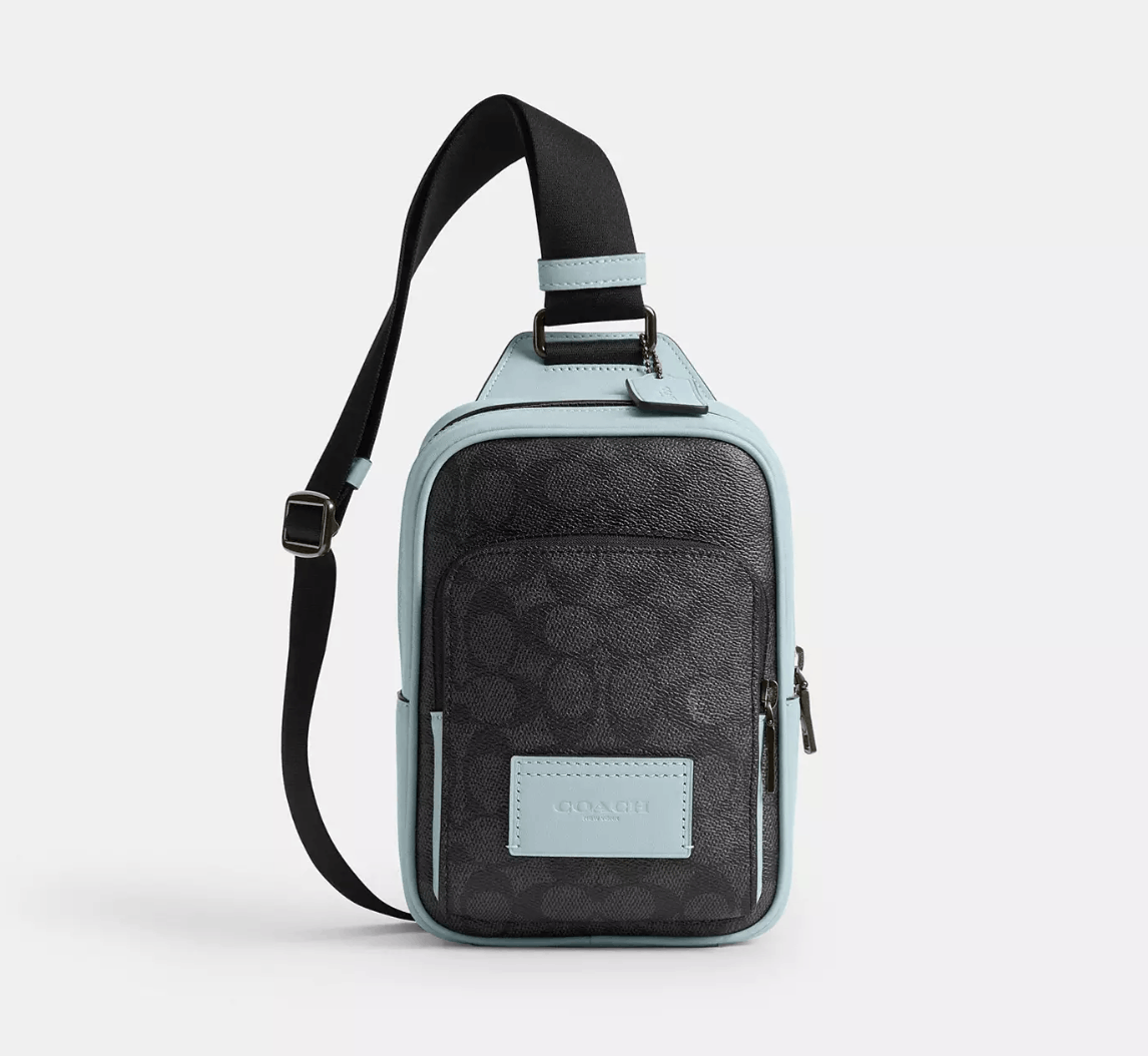 Coach Racer Sling Pack In Colorblock Signature Canvas CAJ38 Size ONE SIZE - 6 Thumbnail