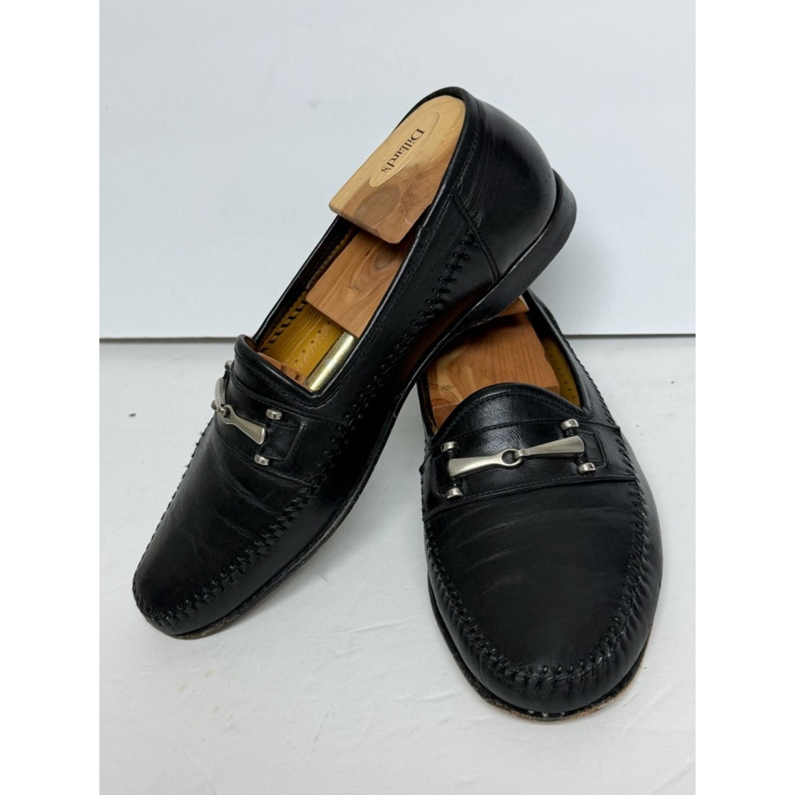 Magnanni Magnanni Carmon Black Leather Metal Bit Loafers Men’s 8.5 Size US 8.5 / EU 41-42 - 4 Thumbnail