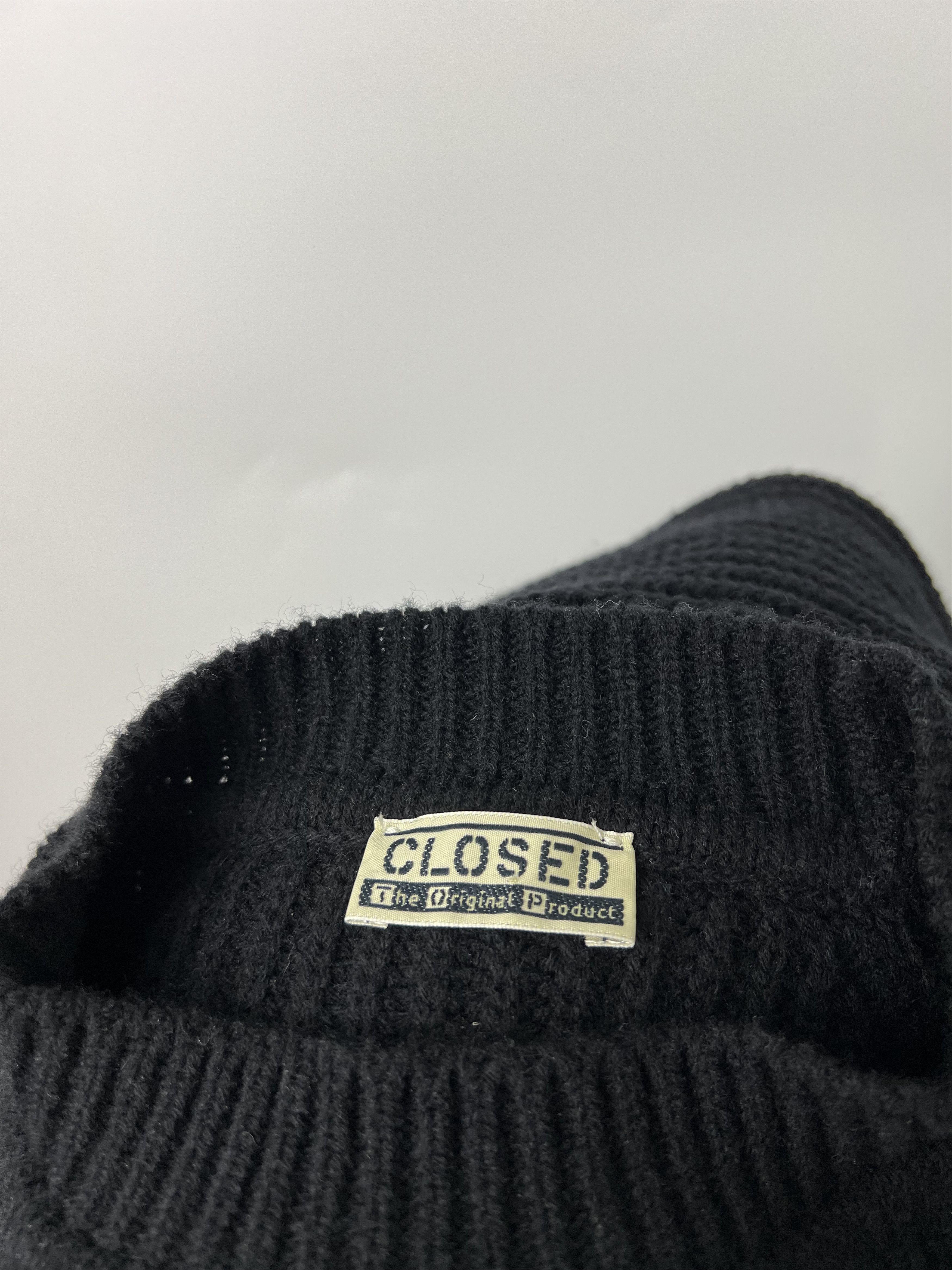 CLOSED Closed Men's Black Ribbed Wool Sweater Size M/L Size US M / EU 48-50 / 2 - 8 Thumbnail