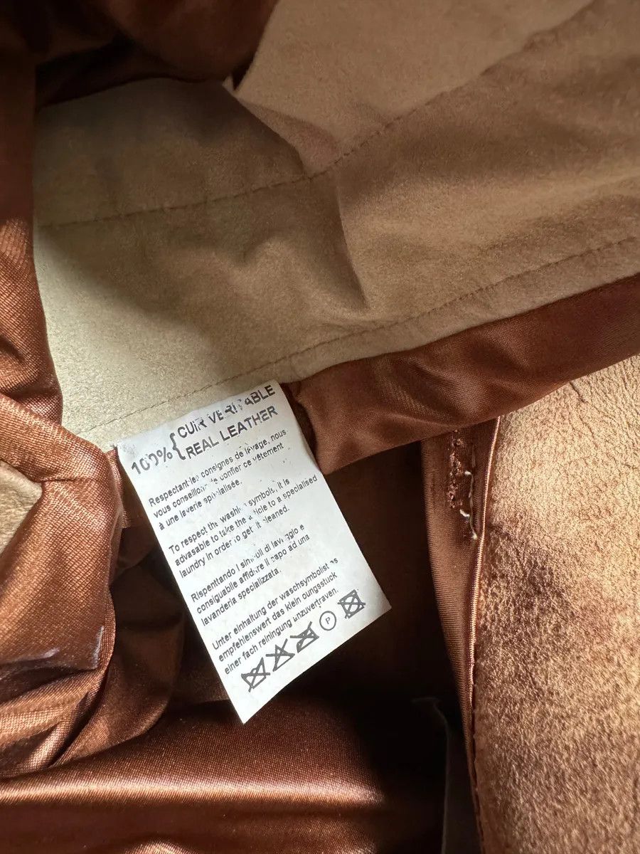 Vintage 2000s Plein Sud Artisanal Marble Leather Pants Size 30" / US 8 / IT 44 - 5 Thumbnail