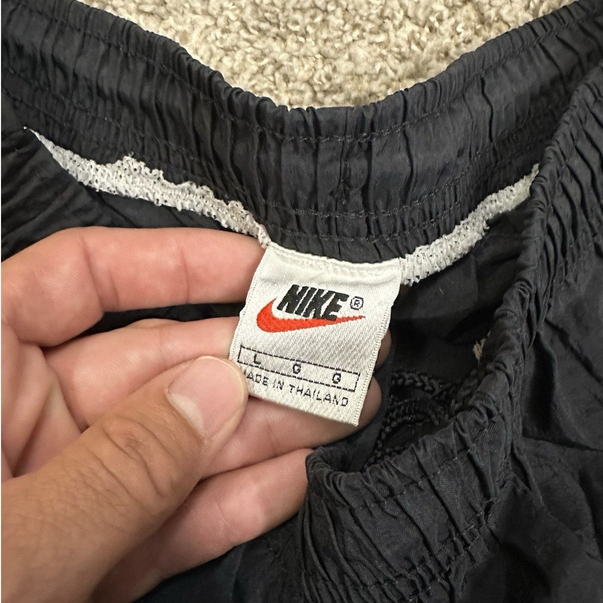 Nike × Vintage Vintage 90s Nike Swoosh Nylon Swim Shorts Men's Large Size US 32 / EU 48 - 4 Thumbnail