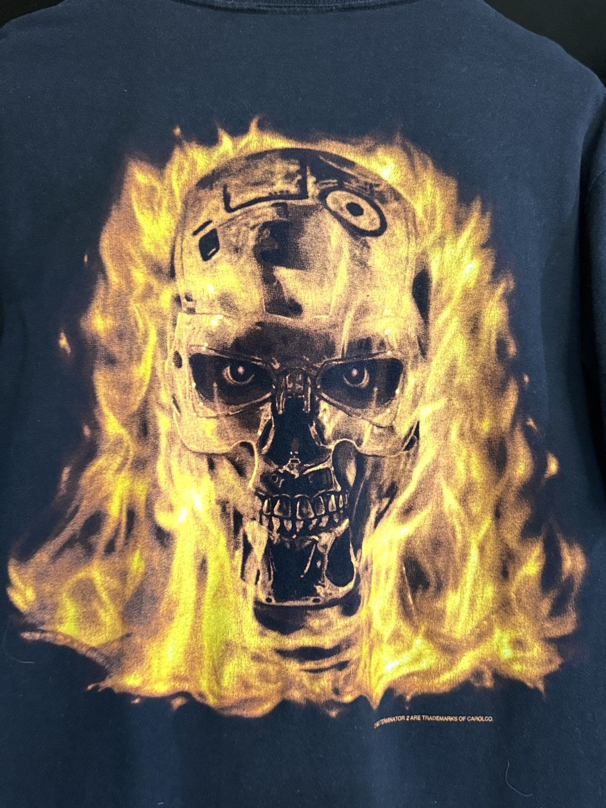 Expert Horror Vintage 90s Terminator 2 Movie Flame Faded Tee Size US L / EU 52-54 / 3 - 2 Thumbnail