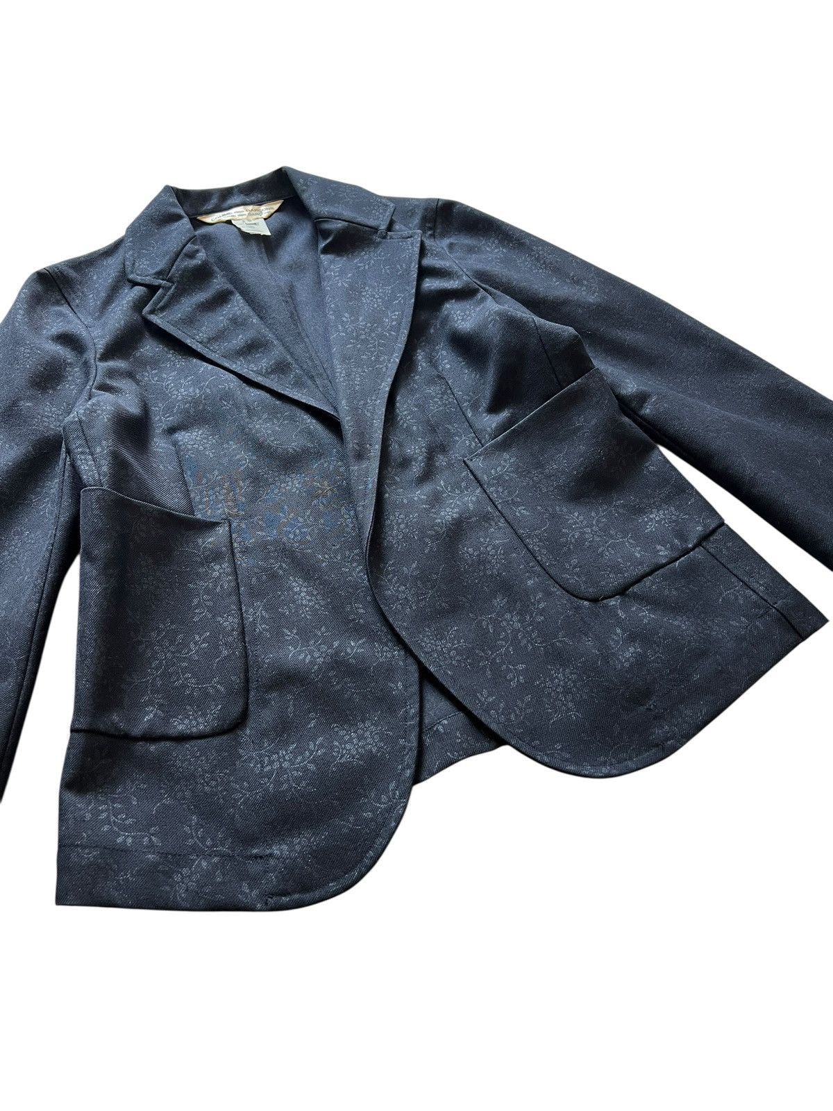 Comme des Garcons Comme des Garcons Floral Motif Buttonless Blazer Jacket Size S / US 4 / IT 40 - 6 Thumbnail