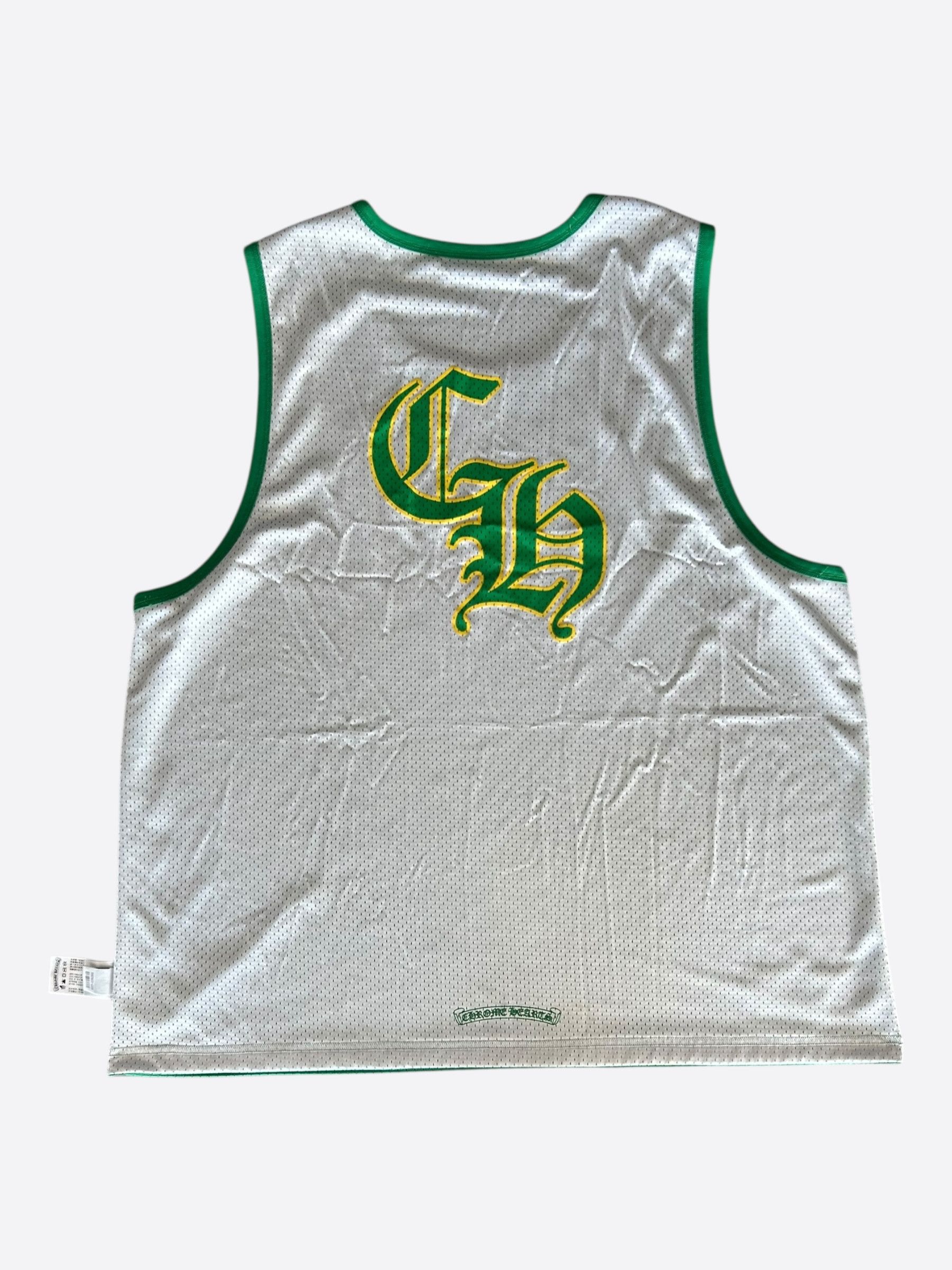 Chrome Hearts Chrome Hearts Green & White Logo Reversible Mesh Jersey Size US XXL / EU 58 / 5 - 4 Thumbnail