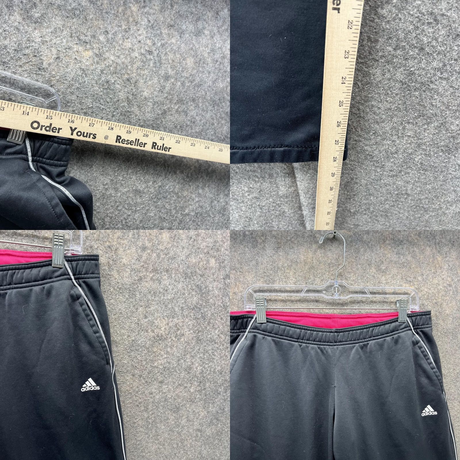 Adidas Adidas Sweatpants Women Medium Black Athletic Straight Size 32" / US 10 / IT 46 - 8 Thumbnail