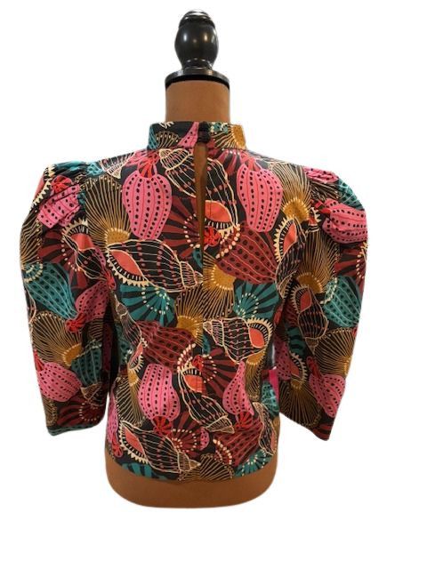 Farm Rio Mock Neck Long-Sleeve Shell Blouse Size S / US 4 / IT 40 - 7 Thumbnail