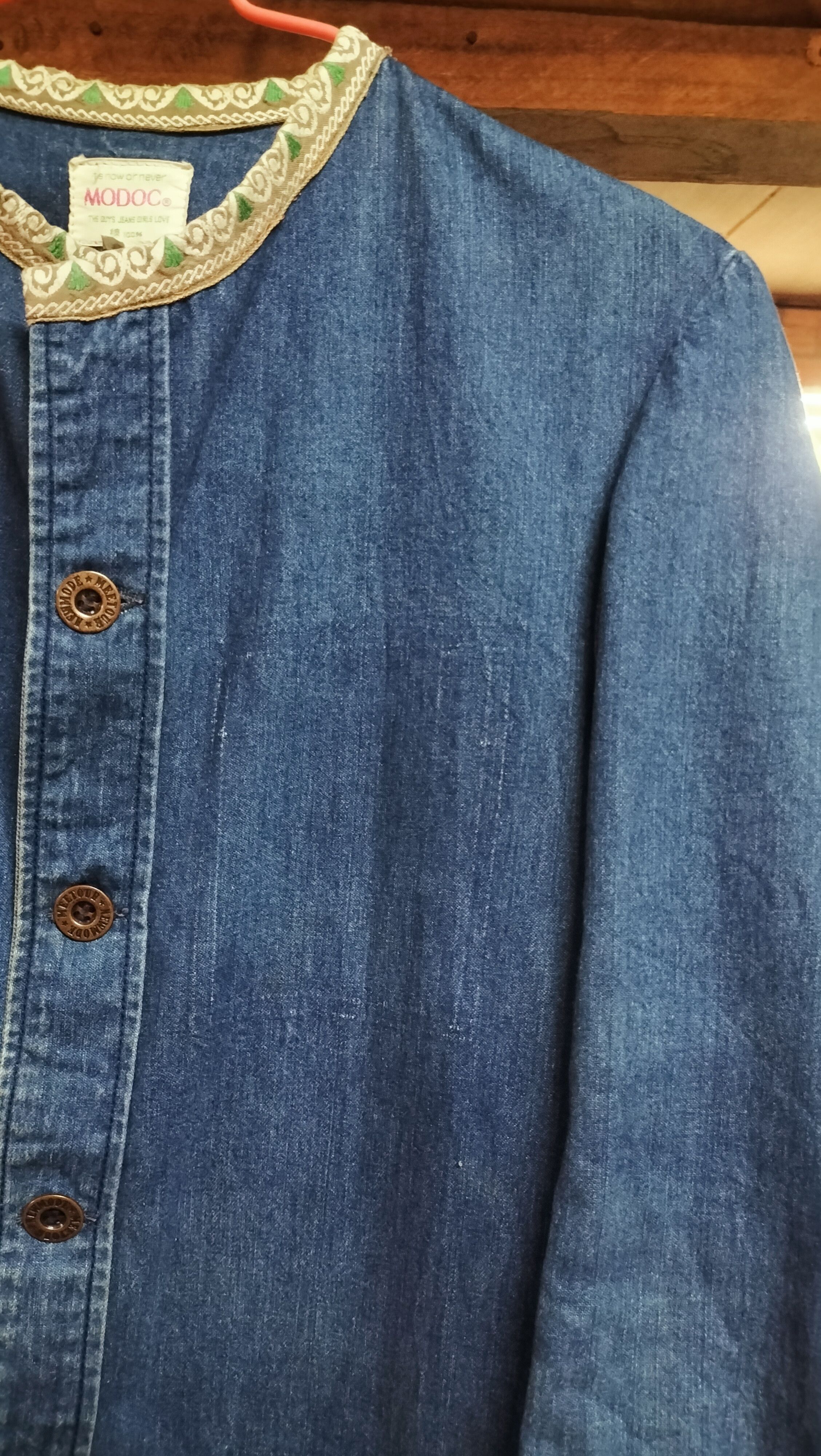 Japanese Brand 80s Moduc Denim Selvedge Native Arts Japanese Brand Size M / US 6-8 / IT 42-44 - 11 Thumbnail