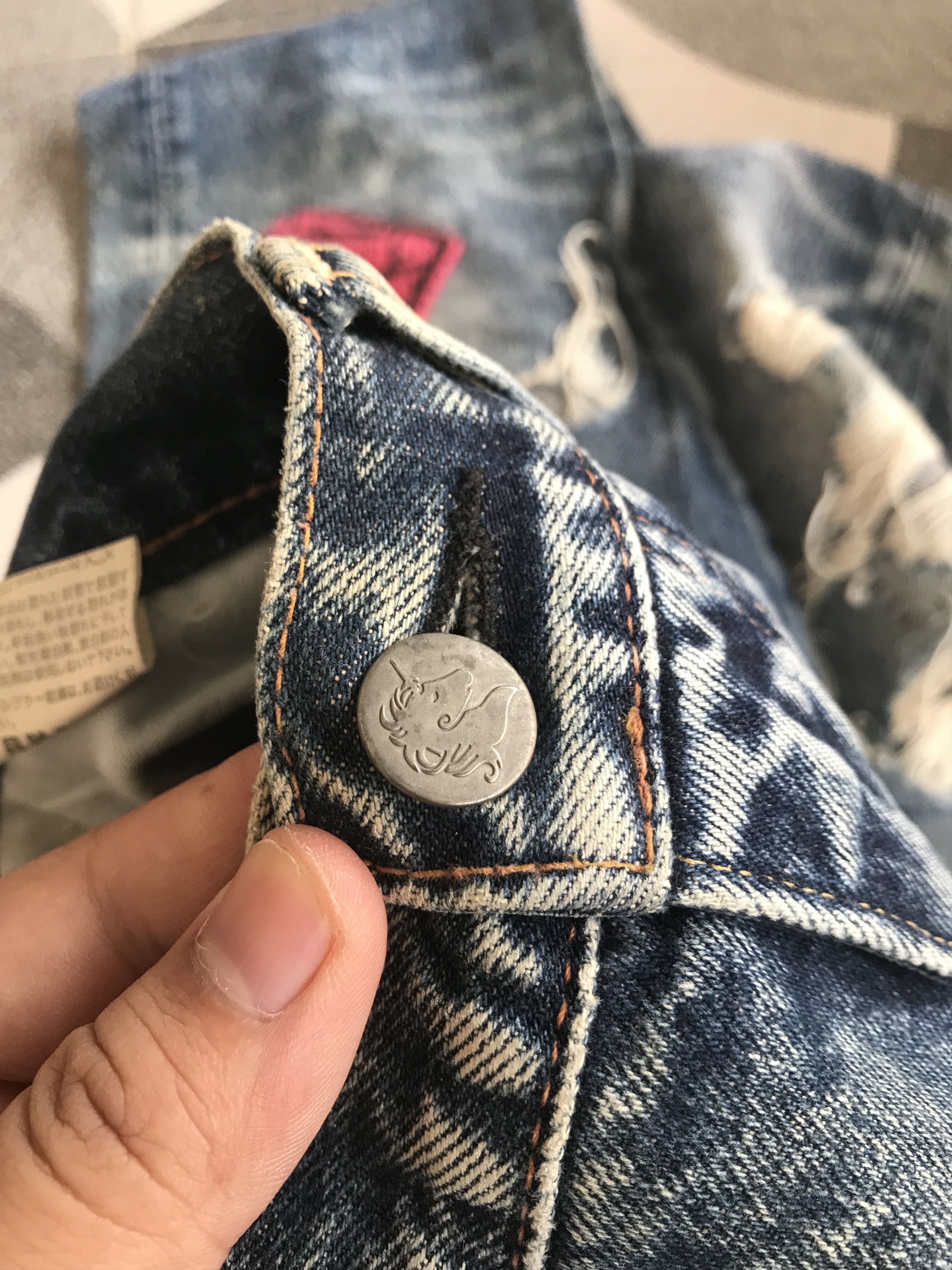 14th Addiction × Beauty Beast × Hysteric Glamour Y2K Japanese brand RNA SLANG distressed Patchwork Size US 31 - 9 Thumbnail