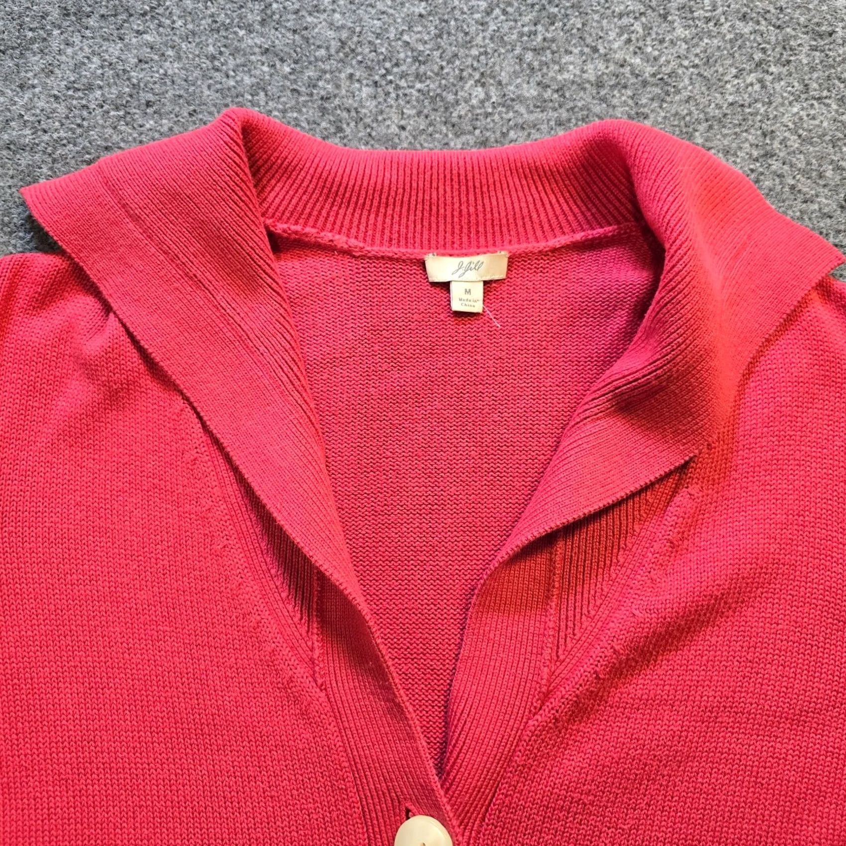 J. Jill J Jill Sweater Cardigan Women's Medium Pink Silk Blend Knit 90s Capsule Vintage Style Cardigan Mens Womens Girls Boys Size M / US 6-8 / IT 42-44 - 2 Thumbnail