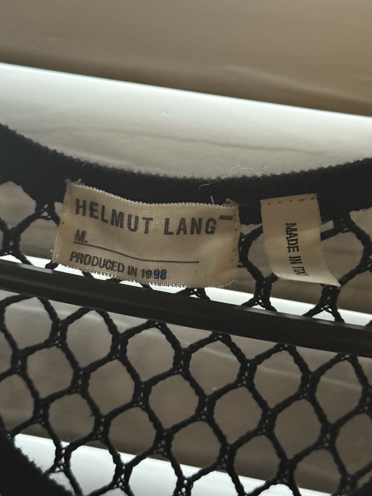 Helmut Lang 1998 Fishnet Mini Dress Size M / US 6-8 / IT 42-44 - 4 Thumbnail