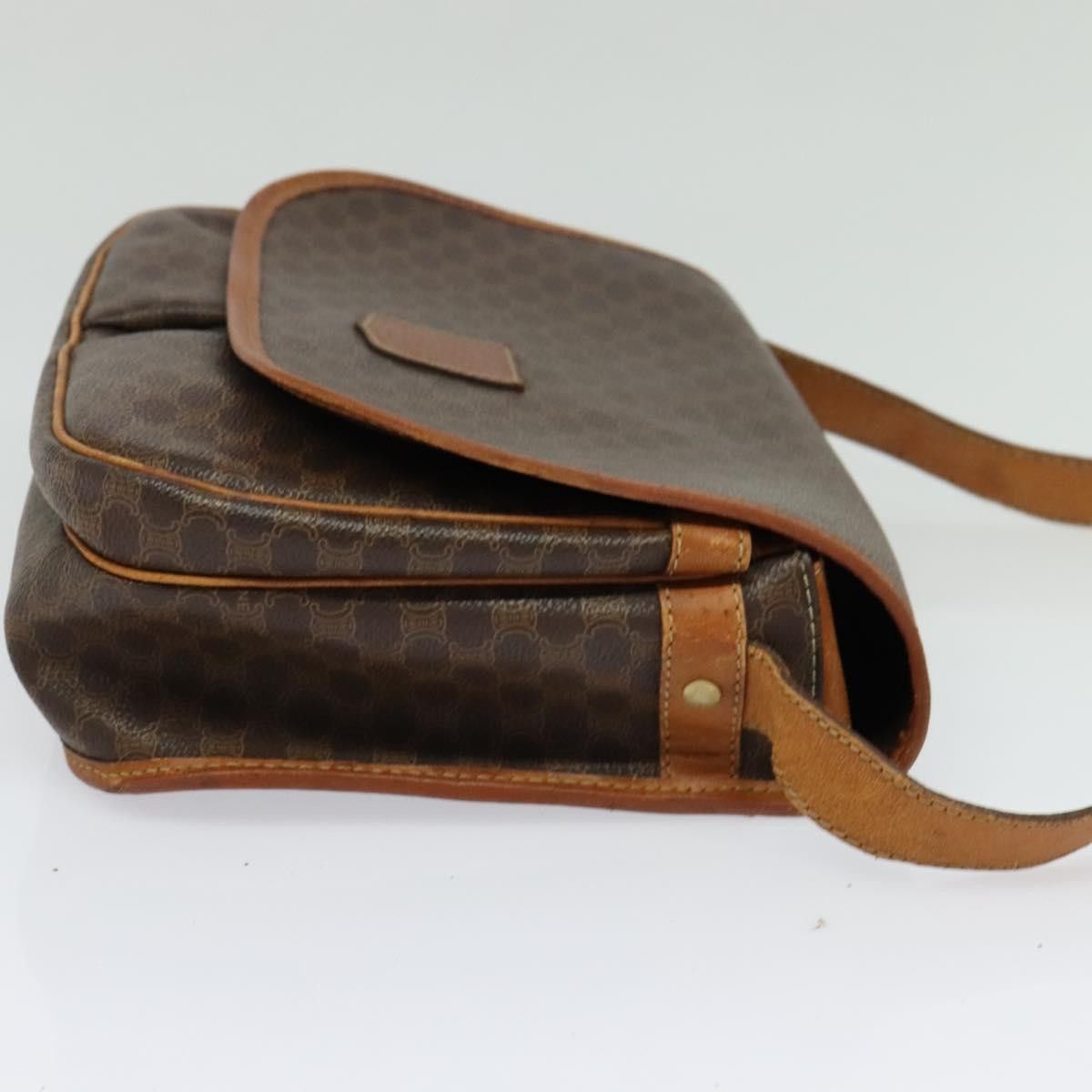 Celine CELINE Macadam Canvas Shoulder Bag Pvc Leather Brown Gold Size ONE SIZE - 5 Thumbnail