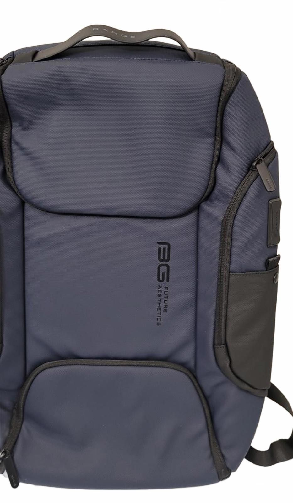 John Baner BANGE Unisex Business Laptop Smart Blue Backpack USB Port Size ONE SIZE - 6 Thumbnail