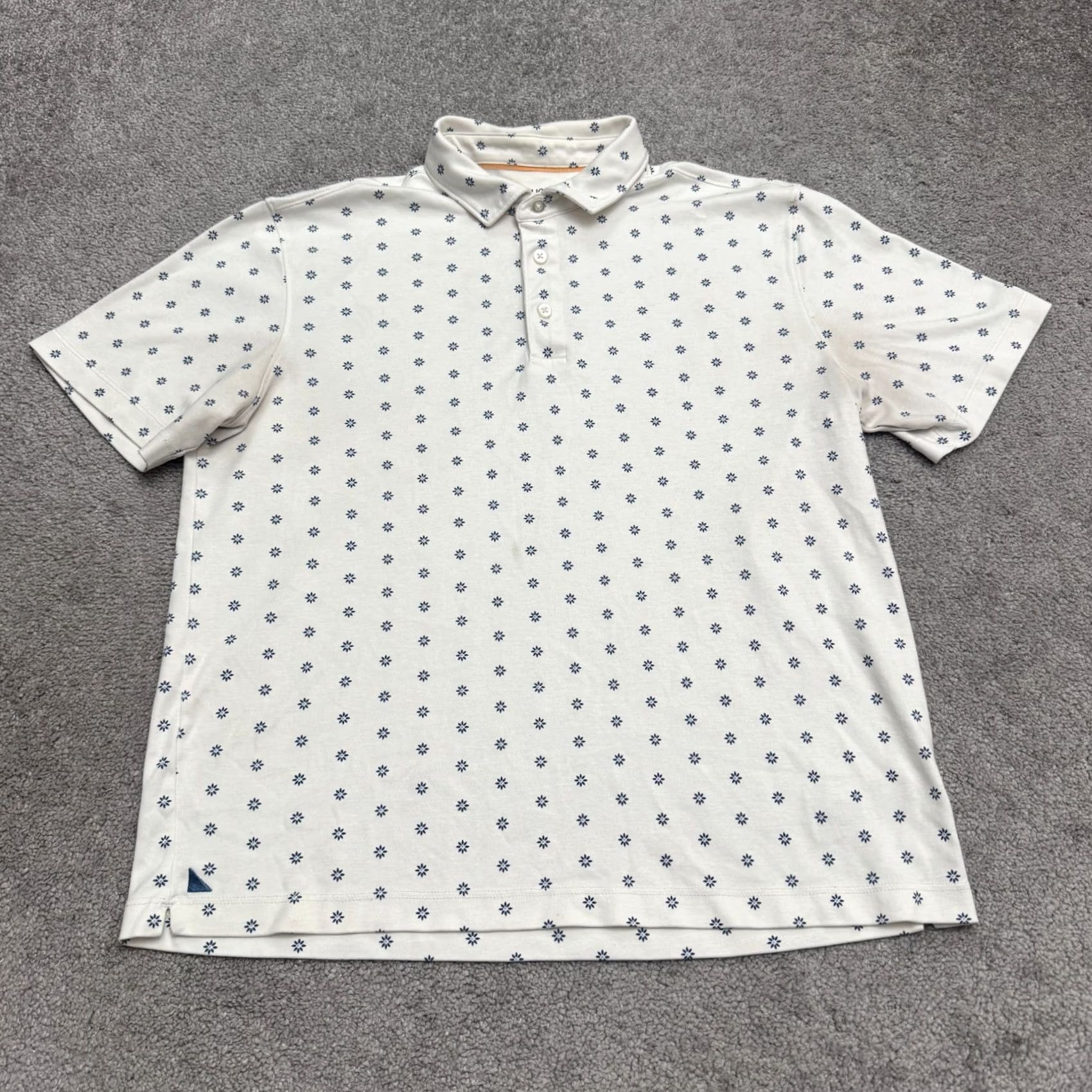 UNTUCKit UNTUCKit Polo Shirt Mens M White Floral Short Sleeve Cotton Polo Shirt Mens M White Floral Short Sleeve Size US M / EU 48-50 / 2 - 2 Thumbnail