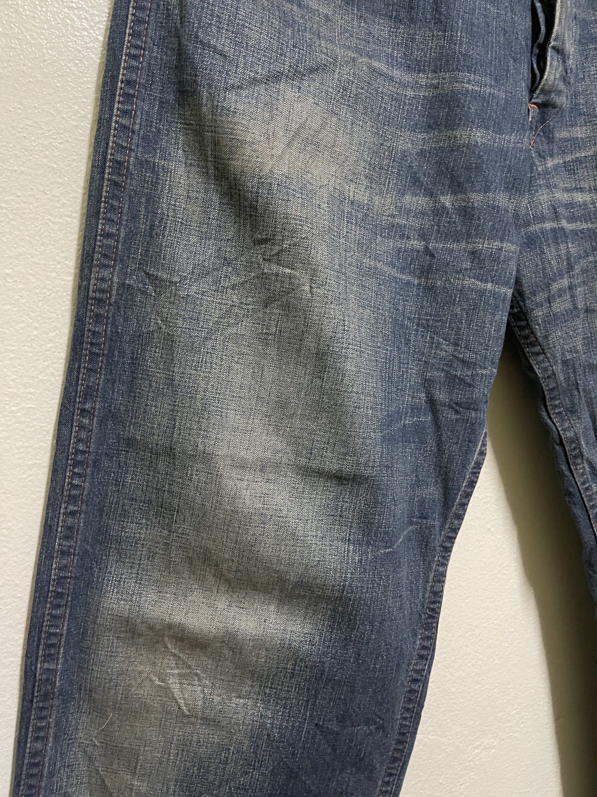 Japanese Brand Cootie Productions Buckle Back Jeans Faded Size US 32 / EU 48 - 3 Thumbnail