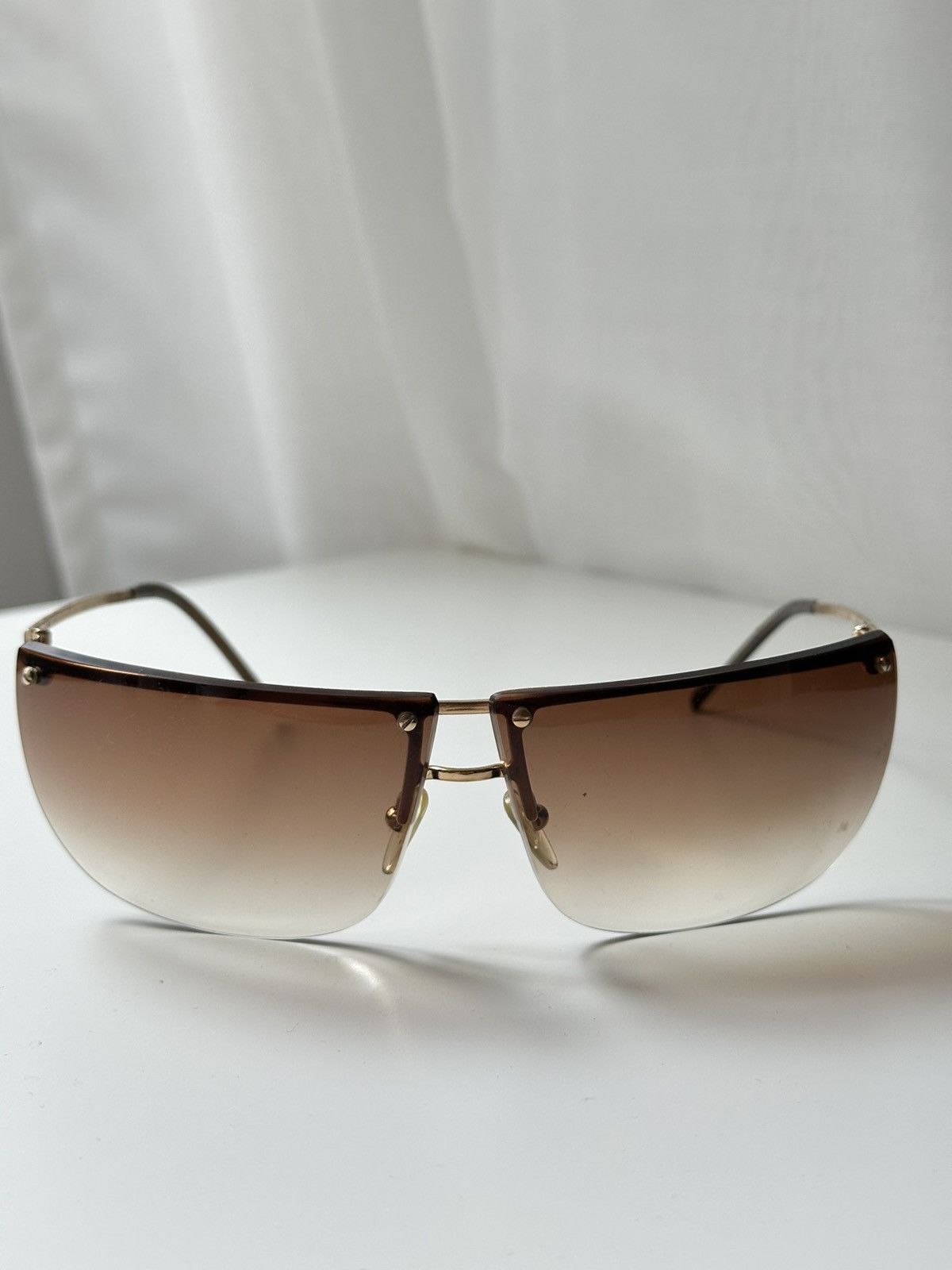 Gucci Gucci 00s Men’s Luxury Brown Rare Sunglasses Size ONE SIZE - 7 Thumbnail