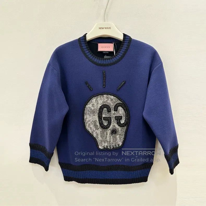 Gucci Gucci Space cotton sweatshirt skull double G sweatshirt Size XXS / US 00 / IT 34 - 1 Thumbnail