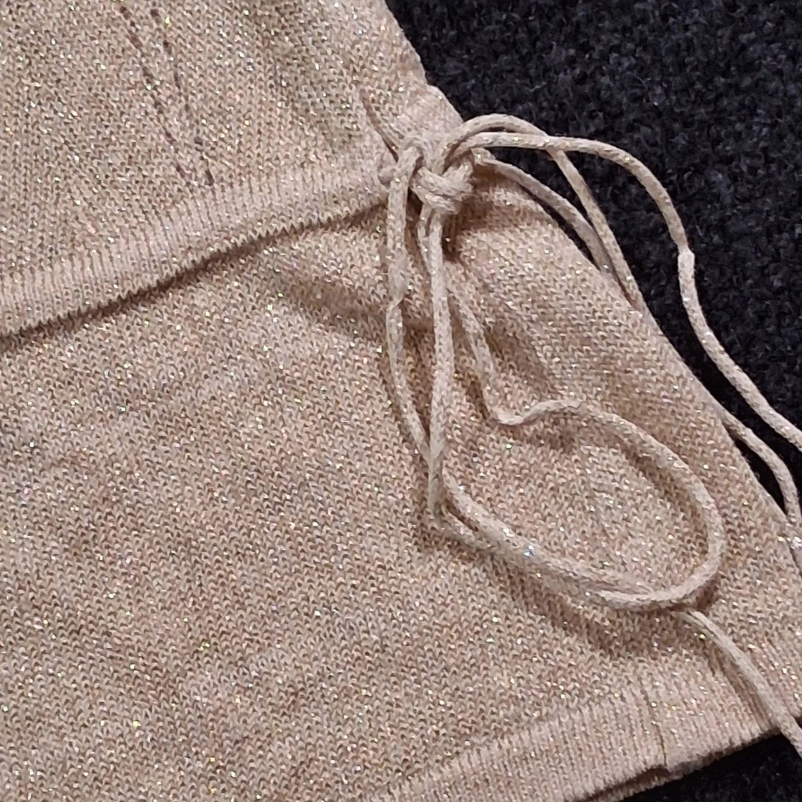 Other STUDIO Y Shimmer Knit Sleeveless Top Side Tie Pointelle Size M / US 6-8 / IT 42-44 - 4 Thumbnail
