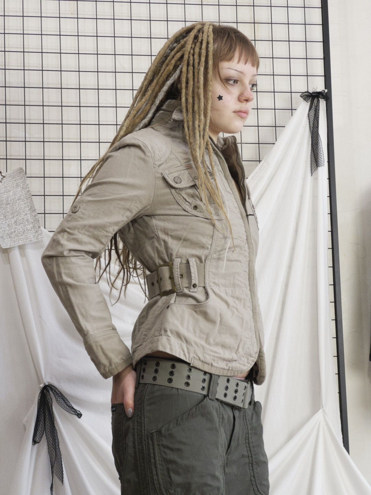 Vintage Fitted utility jacket with side belts & cargo details Size M / US 6-8 / IT 42-44 - 2 Thumbnail