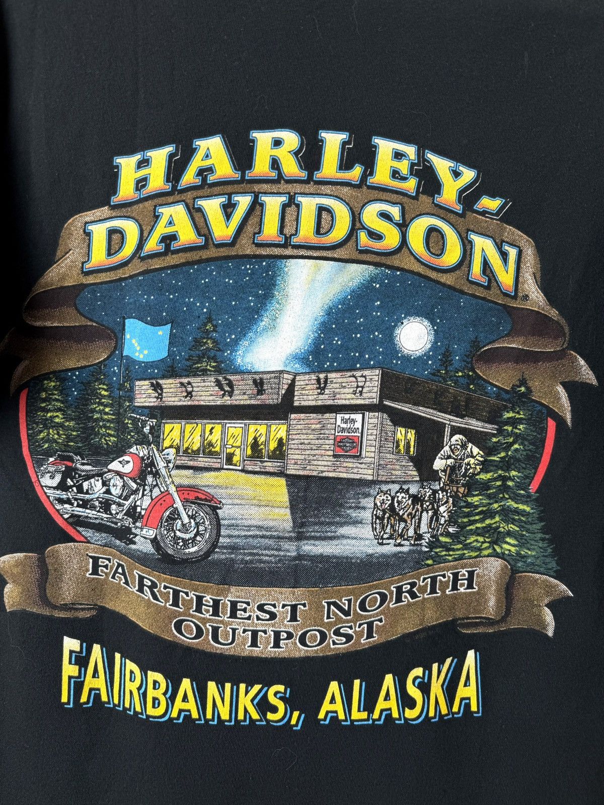 Harley Davidson Rare! Vintage 1998 Harley Davidson Alaska T Shirt Size US M / EU 48-50 / 2 - 7 Thumbnail