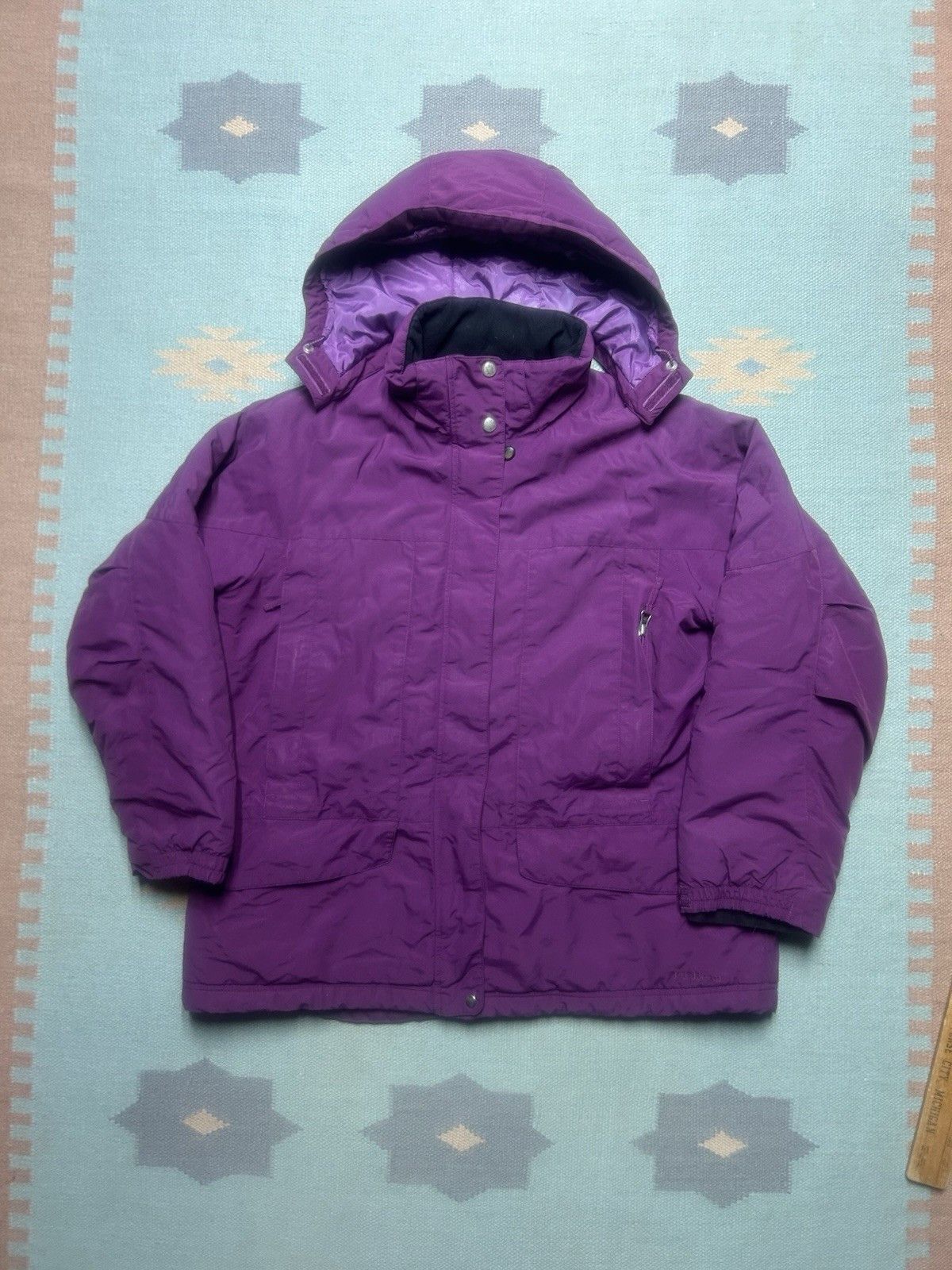 Vtg LL Bean hooded puffer jacket insulated ski snow 1X XL