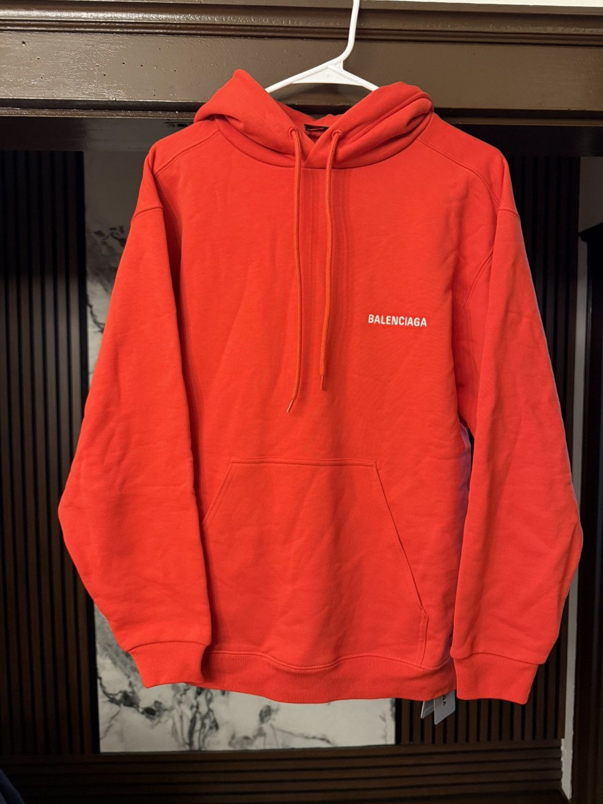 Balenciaga Balenciaga Corner Logo Red Hoodie Size XS Size US XS / EU 42 / 0 - 1 Thumbnail