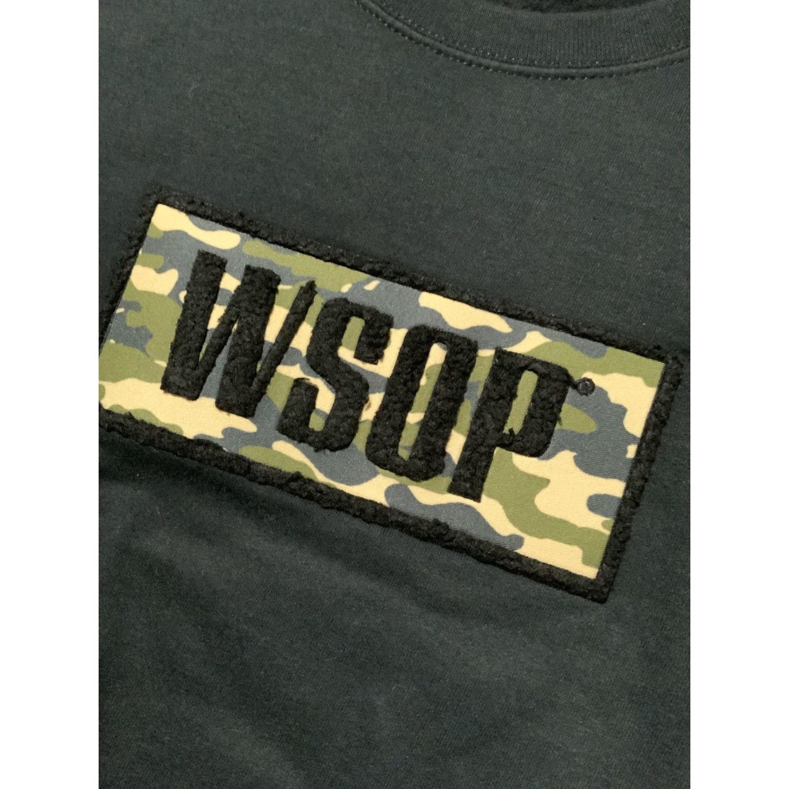 Vintage WSOP World Series Of Poker Camouflage Box Logo Black Crewneck Sweatshirt Sz. S Mens Size US S / EU 44-46 / 1 - 5 Thumbnail