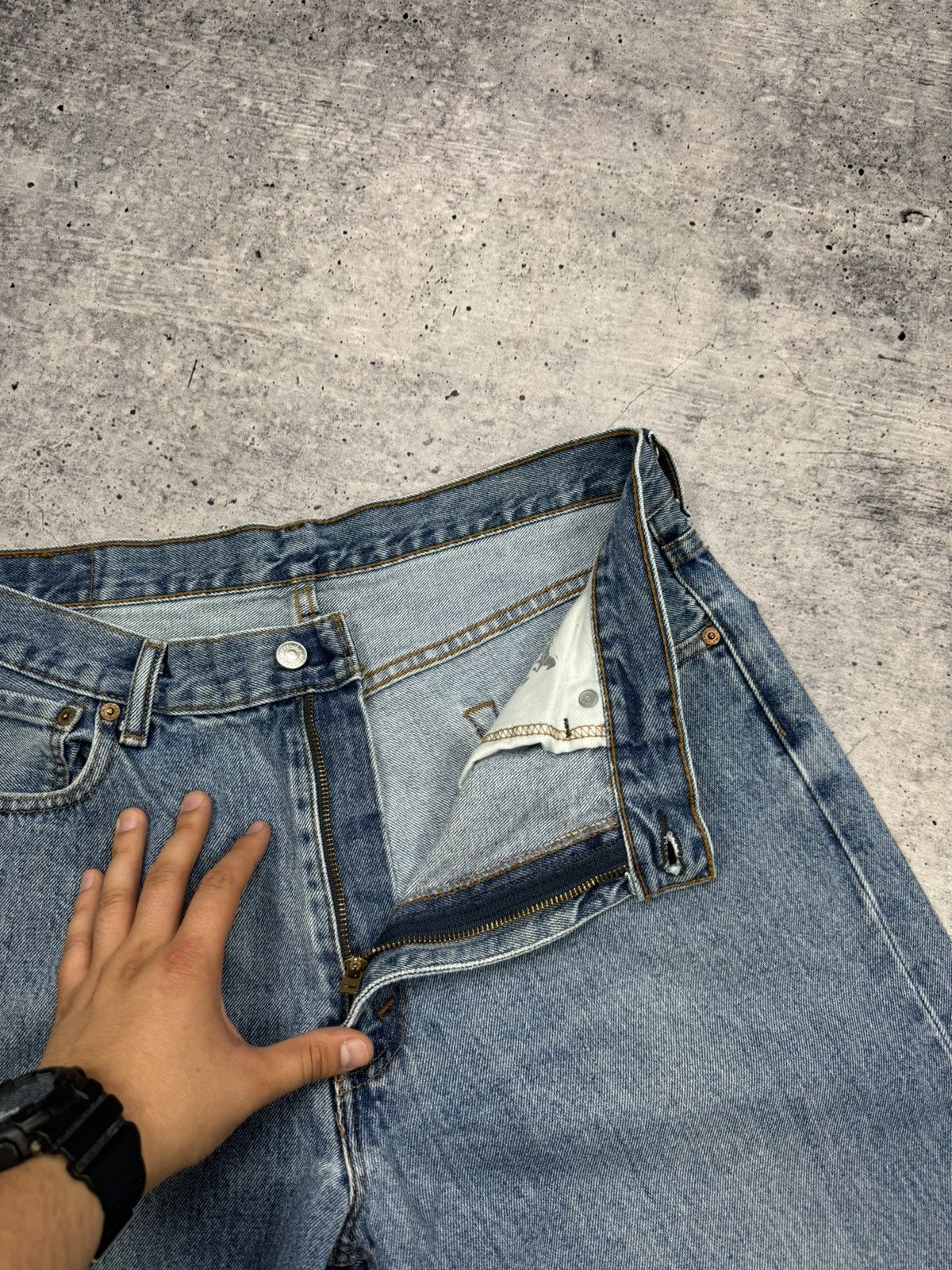 Levi's × Levi's Vintage Clothing × Vintage Vintage Levi’s 550 501 Blue Stonewashed Denim Jeans Trousers Size US 36 / EU 52 - 10 Thumbnail