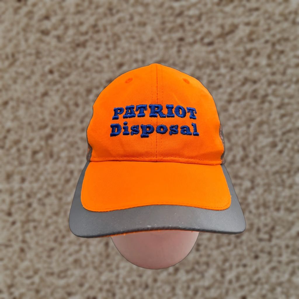 Vintage Big X Hat Adult One Size Orange High Visibility Patriot Disposal Strap Back Size ONE SIZE - 1 Thumbnail