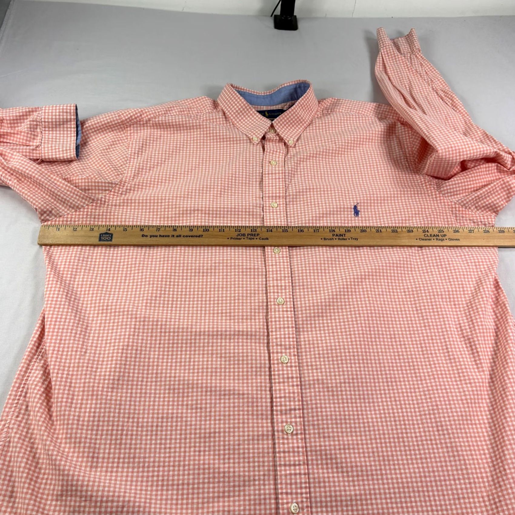 Polo Ralph Lauren Polo Ralph Lauren Button Up Shirt Mens 2XLT Tall Pink Gingham Check Stretch Size US XXL / EU 58 / 5 - 5 Thumbnail