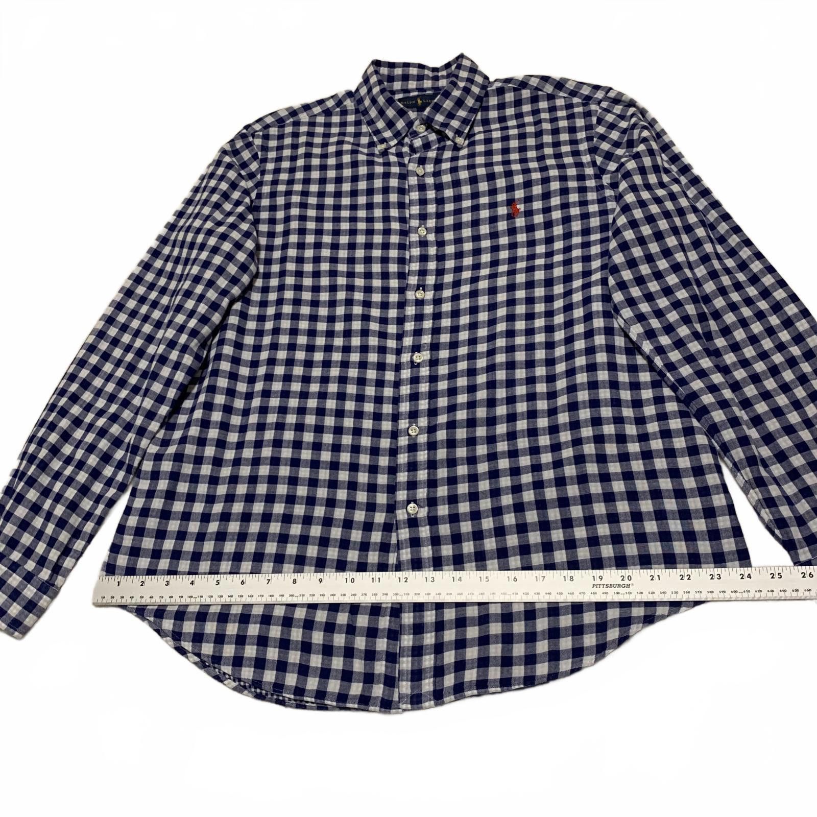 Polo Ralph Lauren Ralph Lauren Men's L Blue White Checkered Shirt Size US L / EU 52-54 / 3 - 6 Thumbnail