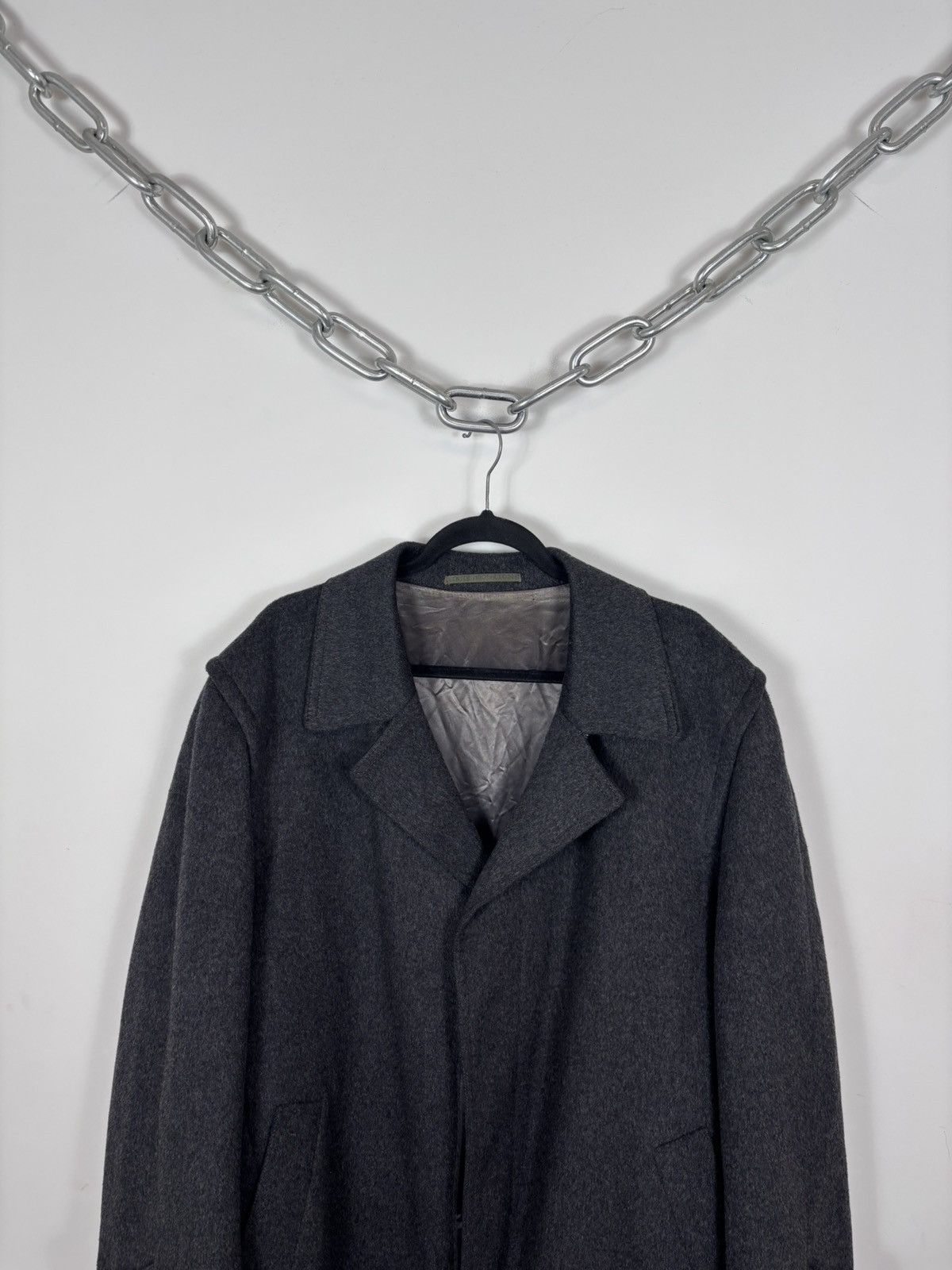 Other Vintage Austrian Tirol Loden Men’s Charcoal Gray Overcoat Size US XL / EU 56 / 4 - 4 Thumbnail