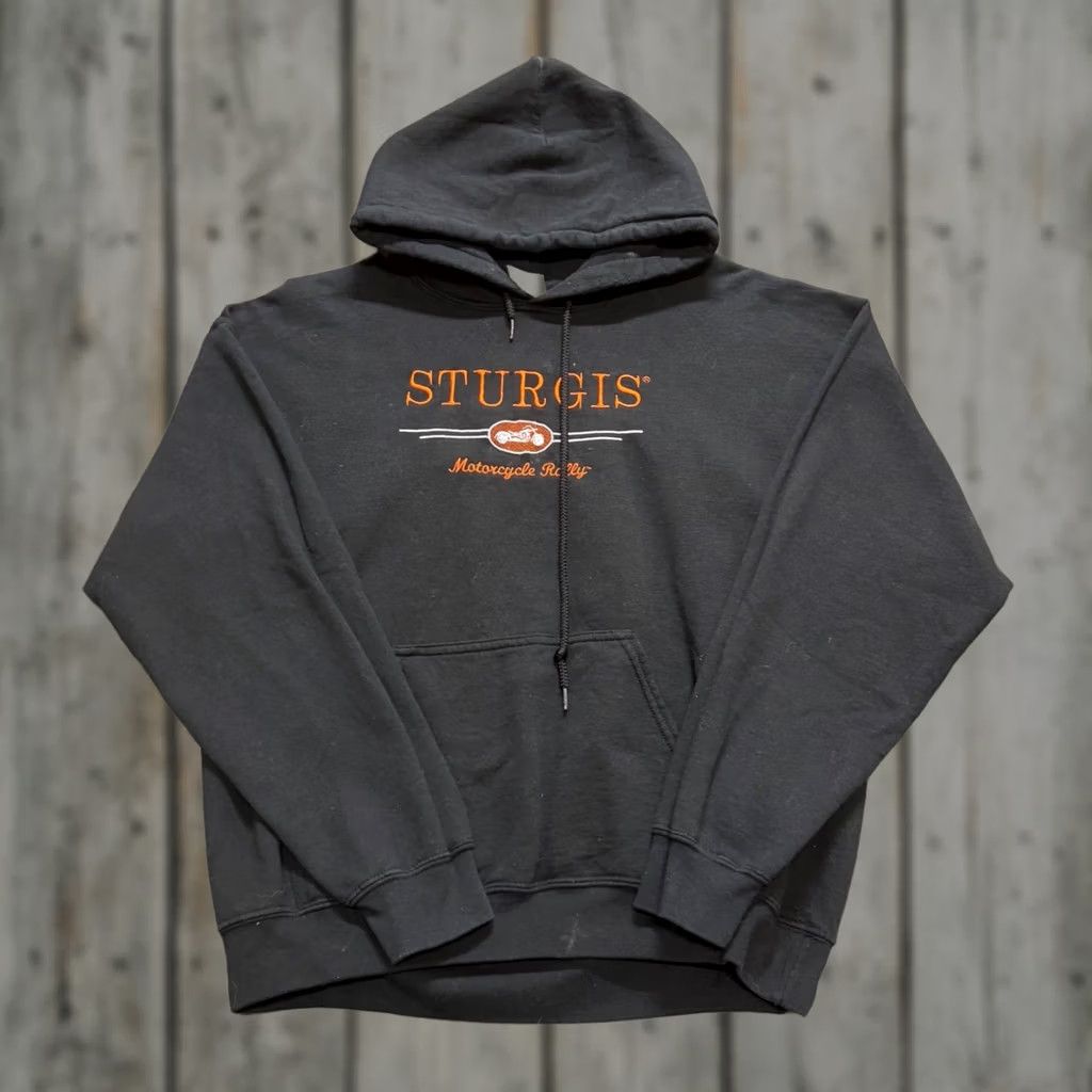 Vintage VTG Sturgis Motorcycle Rally Hoodie Pullover Sweatshirt M Black Mens Grunge Biker Fade Size US M / EU 48-50 / 2 - 1 Thumbnail