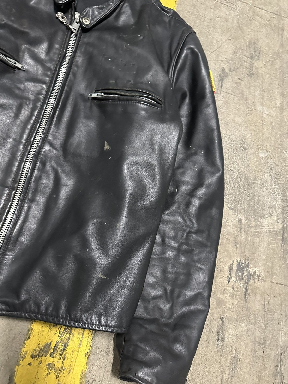 Harley Davidson × Vintage Vintage leather Harley patch biker jacket Size US XL / EU 56 / 4 - 9 Thumbnail