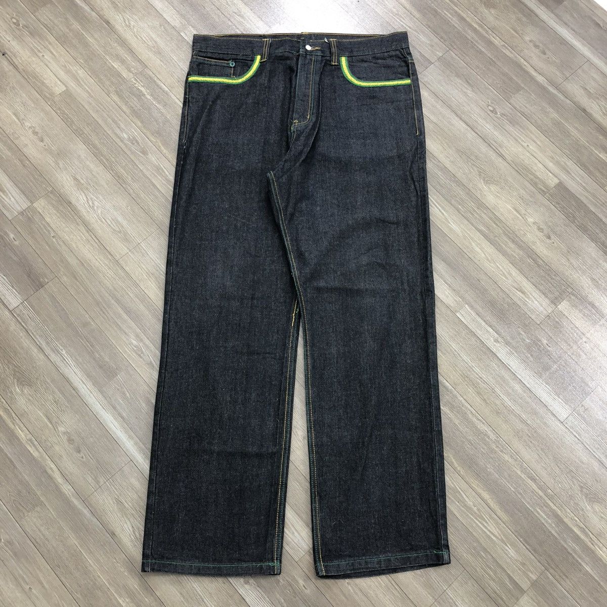Coogi × Japanese Brand × Vintage RARE🇯🇲 Y2K Vintage Coogi Jamaica Baggy Embroidered Jeans Size US 40 / EU 56 - 13 Thumbnail
